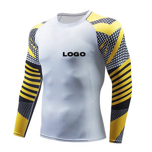 Custom Sublimated Men's Rash Guard Long Sleeve UV Compression Shirt Blank <b>Surfing</b> & Sportswear - Product Image 3