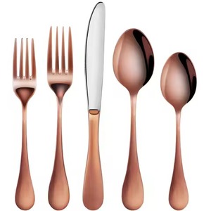 Ensemble de couverts très vendu, ensemble de fourchettes et de cuillères, acier inoxydable miroir, couverts pour restaurant, décoration de table, couleur noire - Product Image 3