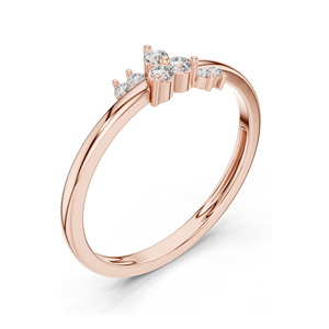 Bague florale en diamant de laboratoire rond de 0,086 CT pour femme, clarté VVS-VS EF, or 18 carats, 14 carats, 10 carats et argent 925, rose, jaune - Product Image 6