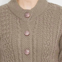 Pull cardigan d'hiver personnalisé pour femmes, taille plus, manches longues, devant ouvert, décontracté, tricoté, confortable