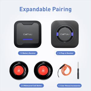 Daytech Plug-in Receiver pin di động Receiver không dây người chăm sóc máy nhắn tin cuộc gọi chuông cho người cao tuổi bệnh nhân - Product Image 6