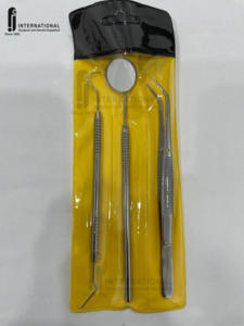 Kit de diagnóstico Dental de acero inoxidable de alta calidad, 3 uds., juego de examen básico, agarre ergonómico reutilizable, 1 año de garantía - Product Image 5