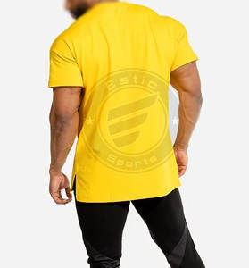 Nueva llegada de los hombres al por mayor convencional llano de gran tamaño camisas camiseta para hombres deporte gimnasio desgaste - Product Image 2