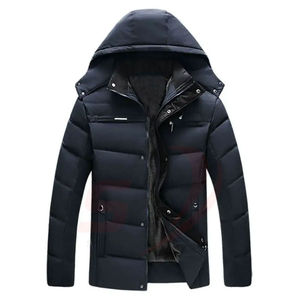 Grande demande Veste matelassée à capuche pour homme avec col montant Veste d'hiver à bulles en tissu épais - Product Image 6