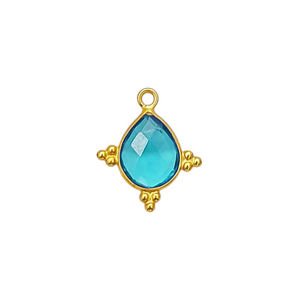 Dije de Plata de Ley Chapado en Oro con Bisel de Piedra Lunar Arcoíris, Dije de Bisel Elegante Hecho a Mano para la Creación de Joyas - Product Image 2