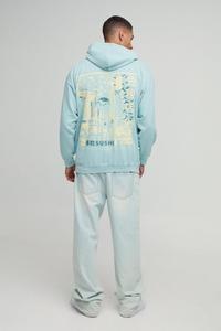 Wholesale Custom Oversized Print Graphic Washed Hoodies Men Breathable Men's Hoodies Cotton Blended Basics Latest Design - Product Image 2