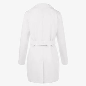 Uniforme de médecin à manches longues en coton multi-poches Manteau blanc médical personnalisé pour femmes - Product Image 3