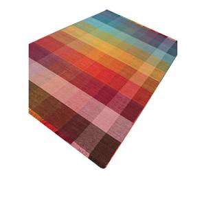 Alfombras Tejidas a Mano de Lana Tesoro, Diseño Abstracto a Rayas Rojas y Naranjas, Rectangulares y para Pasillo, 9x12, para Sala de Estar y Dormitorio - Product Image 1