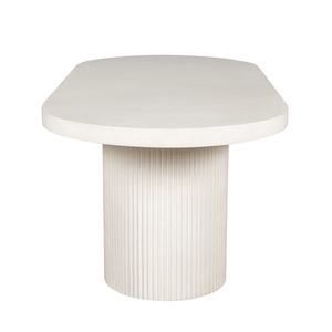 <b>Garden</b> Outdoor Lifestyle White Concrete Oval Dining Table Concrete Design Furniture Suppliers From Vietnam - Product Image 4