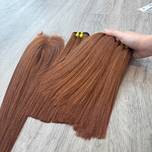 Lace Front <b>Long</b> <b>Wig</b> Natural Black/Ginger Virgin Remy Bangs HD Transparent Cap 250% Density Double Drawn Vietnamese Average Size - Product Image 2