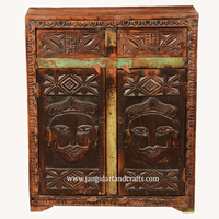 Beau buffet en bois recyclé sculpté à la main, meubles de maison antiques indiens, Buffets, coffre en bois, recyclage, Reproduction, meubles