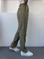 Pantalon habillé droit marron coupe droite pour homme, grande taille, confortable, poids moyen, 100 % coton, imperméable, respirant, anti-plis
