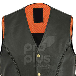 Chaleco de Cuero Casual para Hombre, Transpirable, Ecológico, de Secado Rápido, Estilo Motero Moderno, Ajuste Cómodo para Viajes, Uso Diario - Product Image 4