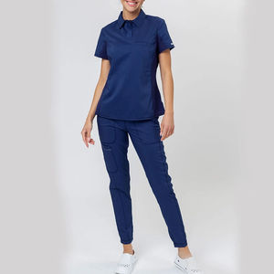 Summer Medical Hospital Scrubs Juego de 2 piezas Pantalones de Jogger de enfermería personalizados de punto Cómodos Unisex - Product Image 1