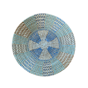 Plaque de chargeur en jonc de mer tissé-Panier mural décoratif-Plateau naturel fait à la main pour un décor rustique - Product Image 2