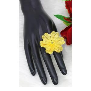 Bagues Bagues de Doigt Dubai Indien Arabe Plaqué Or classique ethnique doré grande taille bagues de doigt taille réglable - Product Image 6