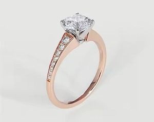 14K Rose/Jaune & Or Blanc Original Moissanite Diamant Anniversaire De Mariage Bague De Fête 3mm 2 Carats Usine Personnalisable - Product Image 2