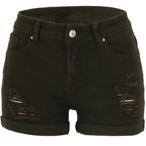 Premium Quality <b>Women's</b> Denim <b>Shorts</b> Casual Summer Mid Rise Cuffed Stretch Customized Color Waterproof Breathable Fashion Wear - Product Image 3