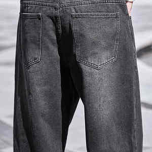 Pantalones Vaqueros Casuales de Alta Calidad para Hombre, Estilo Holgado, Streetwear, Algodón, Color Sólido, Rectos, para Invierno - Product Image 5