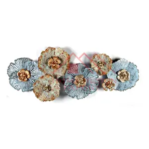 Interior Living Room Flower Wall Art Decor with Multi-Color Finishing/Top Selling Rich Quality Metal Iron Wall Art Decor