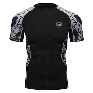 Camisetas de Compresión de Manga Corta para Hombre, Color Sólido, Transpirables, Ligeras, Tallas Grandes, Ropa de Verano Ajustada - Product Image 1
