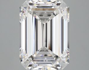 IDEAL 4.02 Carat EMERALD Cut E Color VVS2 Clarity Lab Grown Diamond avec certificat IGI 10.68 MM Prêt pour un pendentif personnalisé - Product Image 1