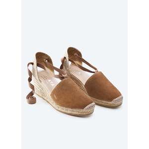Fosca espadrillas in pelle scamosciata con comodo sandali con elegante Design a zeppa - Product Image 4