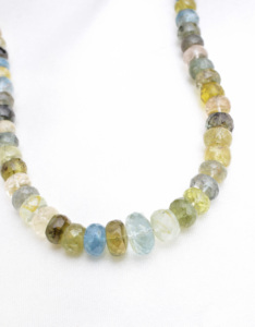 ลูกปัดพลอยหลายชนิดเจียระไนธรรมชาติสำหรับทำเครื่องประดับชั้นดี สร้อยคอพลอย - Product Image 3