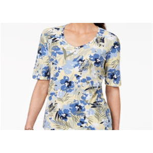 เสื้อคอวีพิมพ์ลายลำลอง แบรนด์แคร์น สกอตต์ สีฟ้า ไซส์ XXL สำหรับฤดูร้อน - Product Image 2