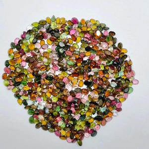 Pierre précieuse naturelle tourmaline ovale facettée 5x7 MM, certifiée, cirée/huileée, multicolores, pierre en vrac pour la fabrication de bijoux - Product Image 2