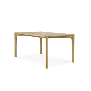 Mesa de Comedor de Madera de Roble Macizo, Diseño Rústico Moderno para Hogar, Oficina y Cocina; Muebles de Comedor Contemporáneos y Únicos - Product Image 1