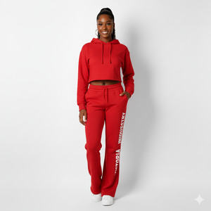 Winter <b>Women</b> Mid Waist Fleece Pants Drawstring Long Thicken Y2K Sweatpants Joggers <b>Trousers</b> Sports Casual Solid Color Feathers - Product Image 2