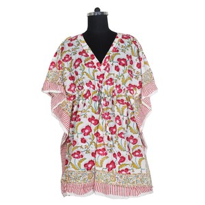 Maxi vestidos maxi de algodón indio sin mangas con estampado de bloque para mujer KFCS061 algodón verano Maxi vestido 100% diseñador de ropa orgánica - Product Image 3