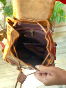 มาใหม่ล่าสุดCrunchหนังเป้สไตล์วินเทจร้อนขายกระเป๋าออกแบบหลายใช้กระเป๋าเป้สะพายหลังขายส่งผลิตภัณฑ์จํานวนมาก - Product Image 6