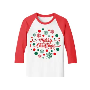 Premium Quality Bulk Shirts Wholesale Merry Christmas Plant Design T-shirt