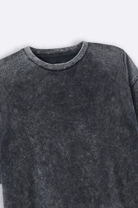 Nueva Camiseta holgada de talla grande con hombros caídos para hombre, camisetas de lavado ácido, camisas transpirables de tela de algodón 100% - Product Image 2