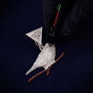 จี้เพชรโมอิสซาไนต์ทองคำ 14K แบบสั่งทำพิเศษจาก SPARROW ประเภทสินค้า: จี้เพชร - Product Image 4