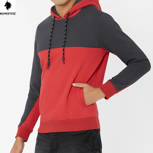 เสื้อมีฮู้ดแบบสวมหัวของผู้ชายผ้าเทอร์รี่ผ้าฝ้าย100% น้ำหนักเบาลายนูนทึบออกแบบได้ตามต้องการสำหรับฤดูหนาว - Product Image 4