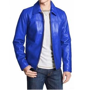 Meilleur prix personnalisé hommes haute rue mode veste en cuir saison d'hiver fermeture à glissière couleur unie lettre directe Pakistan - Product Image 1