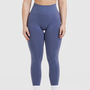 Cómodas mallas de Yoga de patrón sólido de secado rápido para mujer con logotipo personalizado de cintura elástica y servicio OEM - Product Image 1