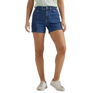 กางเกงขาสั้นผ้ายีนส์เอวสูงสำหรับผู้หญิงกางเกงขาสั้นผ้ายีนส์สำหรับผู้หญิงซักด้วยหิน - Product Image 6