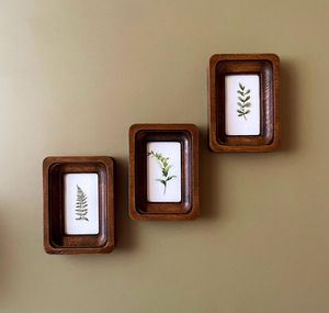 Marco de Fotos Rústico de Madera con Logotipo Personalizado, Diseño Ecológico de Madera Sólida para Decoración de Pared de Casa de Campo, Estilo Interior Tradicional - Product Image 4