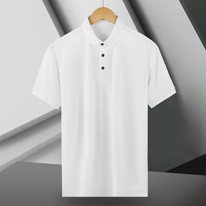 Camiseta informal de poliéster con gofres Jacquard de verano para hombre, camiseta Polo de manga corta personalizada fresca de secado rápido para hombre - Product Image 2