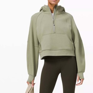Hot Selling Customized Logo Printing <b>Winter</b> Front Women Crop <b>Top</b> Hoodies-Light Weight Breathable Casual Wear - Product Image 5