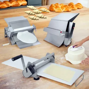 Bench Top 15.5 17 Inch Table Top Kneader Portable Grain Product Croissants Making Dough Sheeter For Baklava Phyllo Dough Machine
