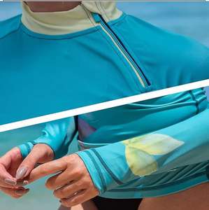 2024 Dernier unisexe Standard de tous les temps à manches longues 'Rush Guard' Rash Guard UPF 50 Protection solaire Surf Shirt à des prix imbattables - Product Image 3