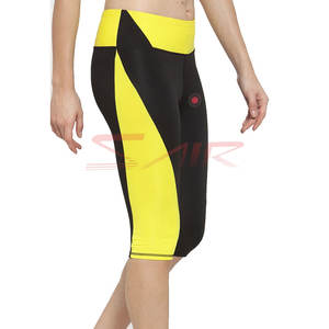 High Quality Women's Seamless Athletic <b>Capri</b> <b>Leggings</b> Drawstring Breathable Quick Dry Spandex/Polyester New Arrival Solid - Product Image 2