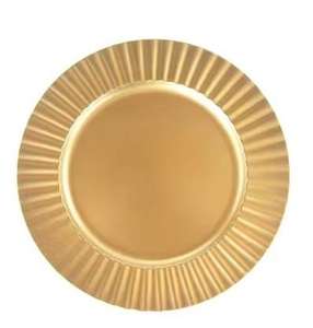 Cargador de Metal con Diseño de Chapado en Oro, Apto para Alimentos, para Decoración de Mesa en el Hogar y Bodas, Platos y Vajilla - Product Image 1