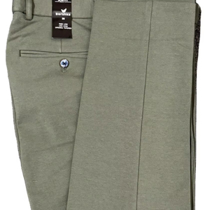 Pantalon d'été léger 100% polyester pour homme, respirant, anti-rides, taille moyenne, coupe régulière, décontracté - Product Image 1