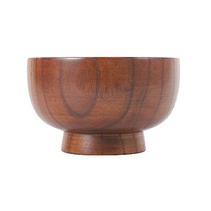 Cuenco redondo tallado respetuoso con el medio ambiente 100% de la mejor calidad con cuchara para pulir madera para uso doméstico y hotelero de menor costo - Product Image 2